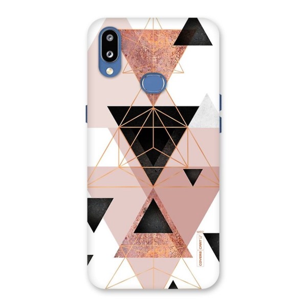 Abstract Rose Gold Triangles Back Case for Galaxy M01s