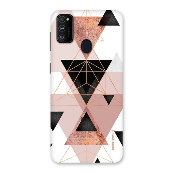 Abstract Rose Gold Triangles Back Case for Galaxy M21