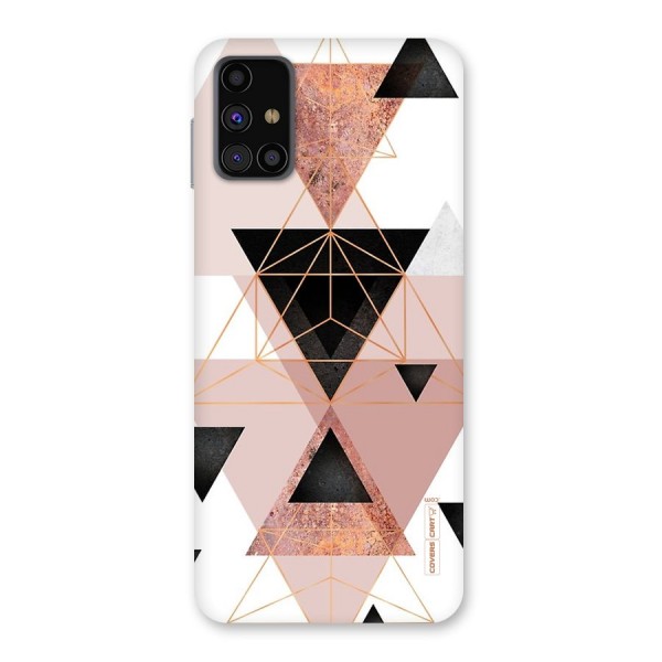 Abstract Rose Gold Triangles Back Case for Galaxy M31s