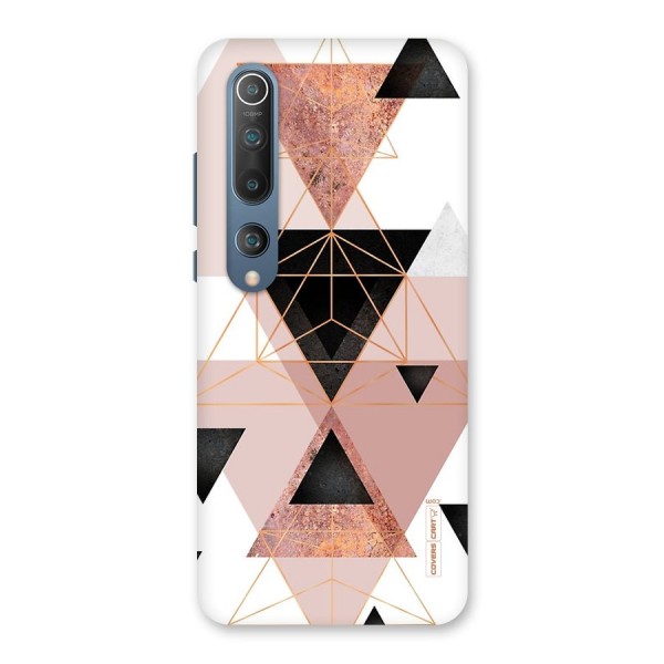 Abstract Rose Gold Triangles Back Case for Mi 10