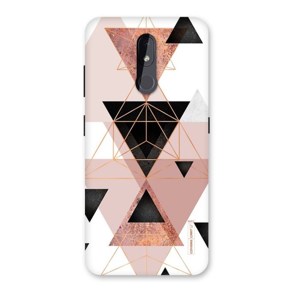 Abstract Rose Gold Triangles Back Case for Nokia 3.2