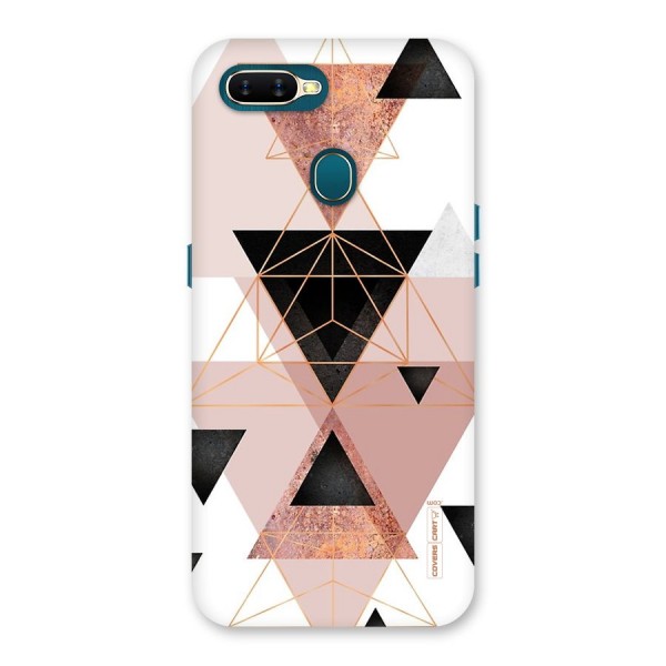 Abstract Rose Gold Triangles Back Case for Oppo A12