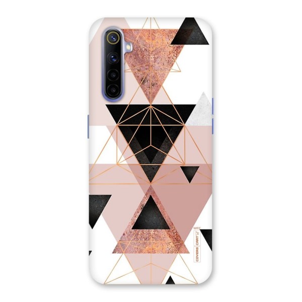 Abstract Rose Gold Triangles Back Case for Realme 6