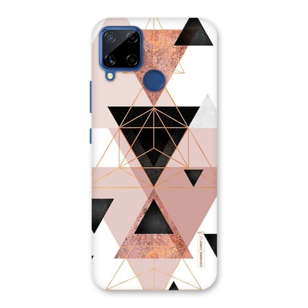 Abstract Rose Gold Triangles Back Case for Realme C12