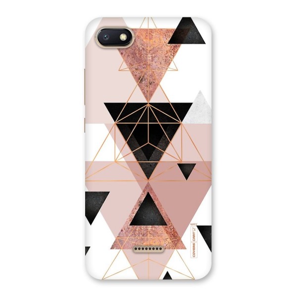 Abstract Rose Gold Triangles Back Case for Redmi 6A