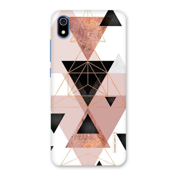 Abstract Rose Gold Triangles Back Case for Redmi 7A