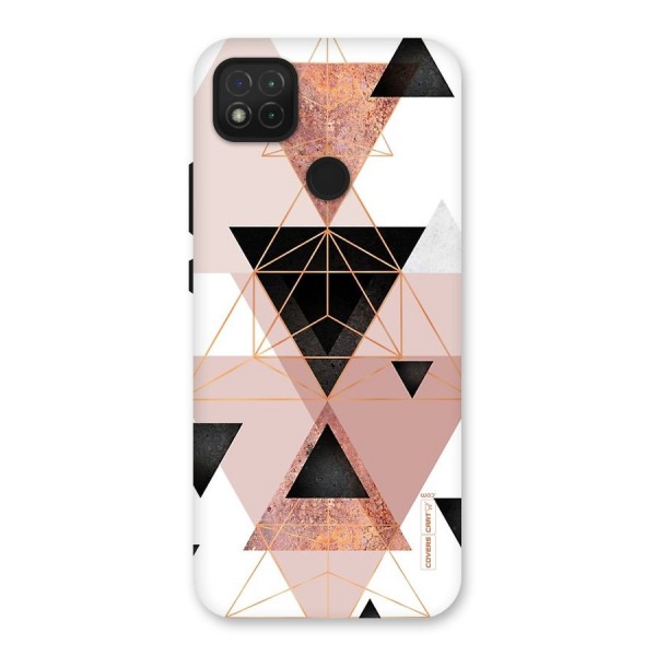 Abstract Rose Gold Triangles Back Case for Redmi 9C