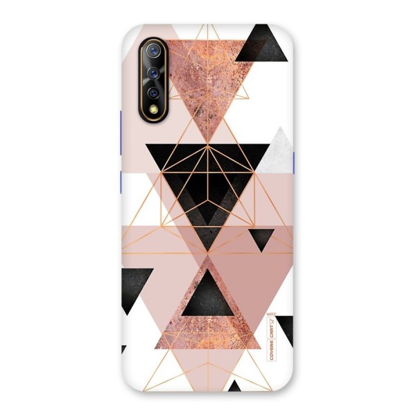 Abstract Rose Gold Triangles Back Case for Vivo S1