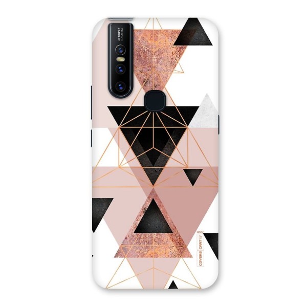 Abstract Rose Gold Triangles Back Case for Vivo V15