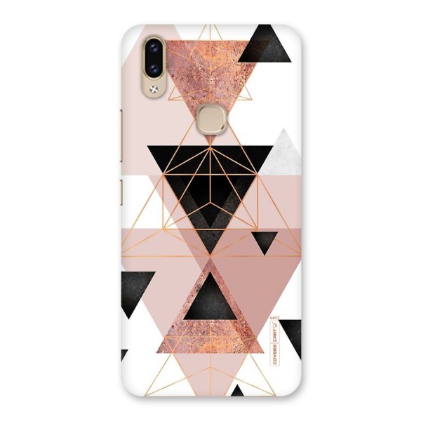 Abstract Rose Gold Triangles Back Case for Vivo V9