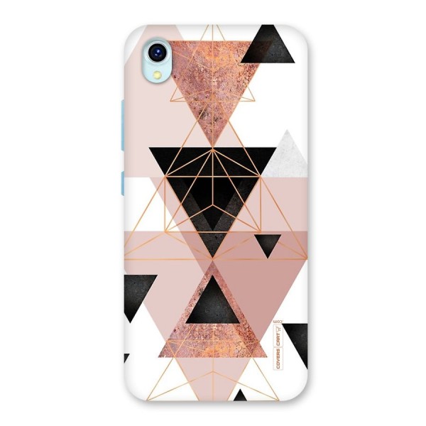 Abstract Rose Gold Triangles Back Case for Vivo Y1s