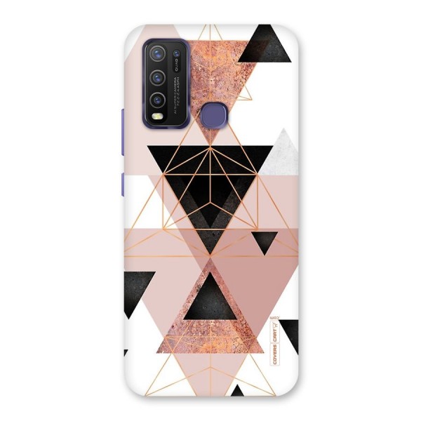 Abstract Rose Gold Triangles Back Case for Vivo Y30