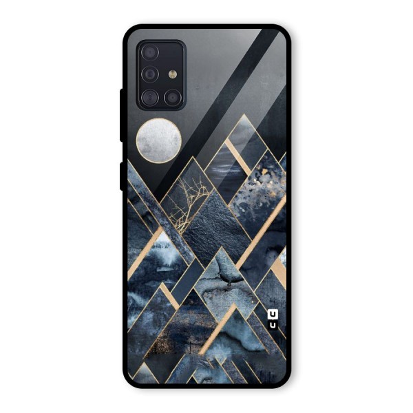 Abstract Scenic Design Glass Back Case for Galaxy A51