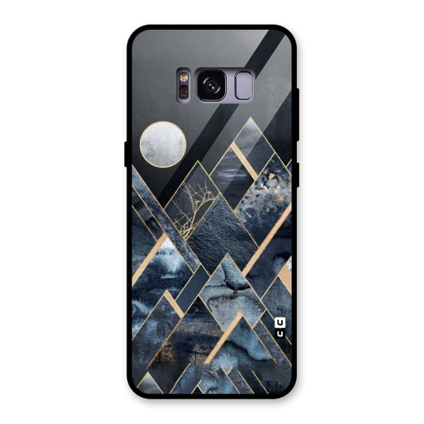 Abstract Scenic Design Glass Back Case for Galaxy S8