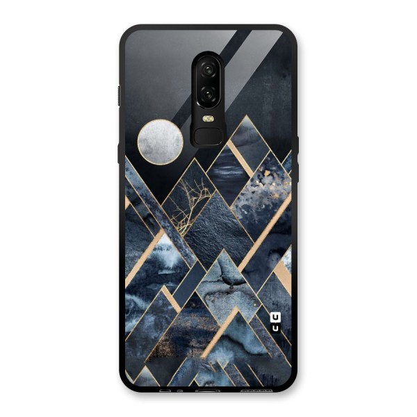 Abstract Scenic Design Glass Back Case for OnePlus 6