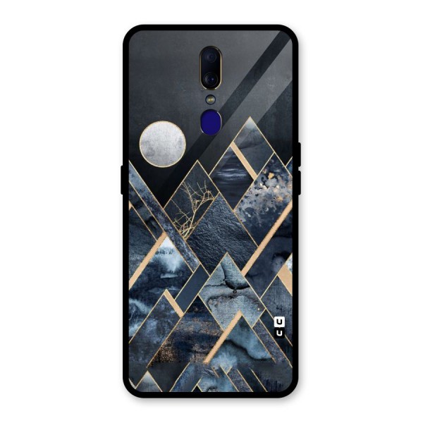 Abstract Scenic Design Glass Back Case for Oppo F11