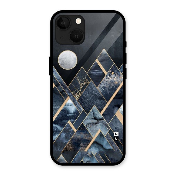 Abstract Scenic Design Glass Back Case for iPhone 13