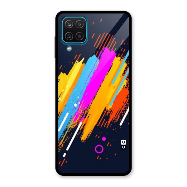 Abstract Shades Glass Back Case for Galaxy A12