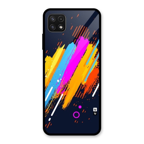 Abstract Shades Glass Back Case for Galaxy A22 5G