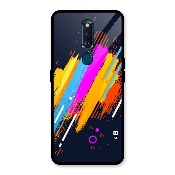 Abstract Shades Glass Back Case for Oppo F11 Pro