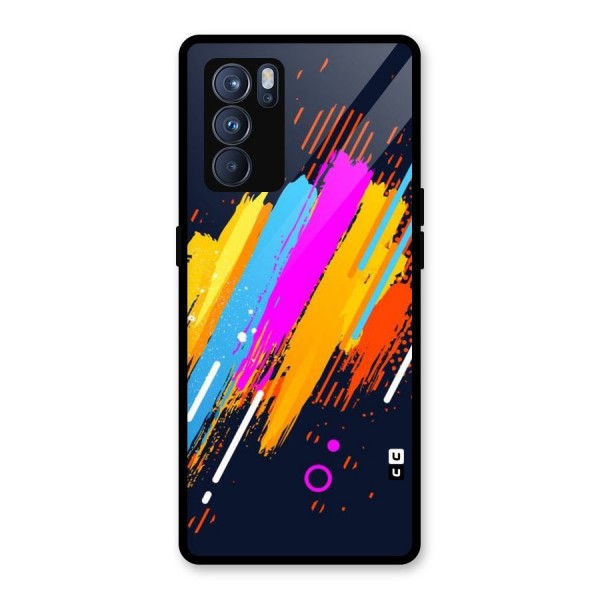 Abstract Shades Glass Back Case for Oppo Reno6 Pro 5G