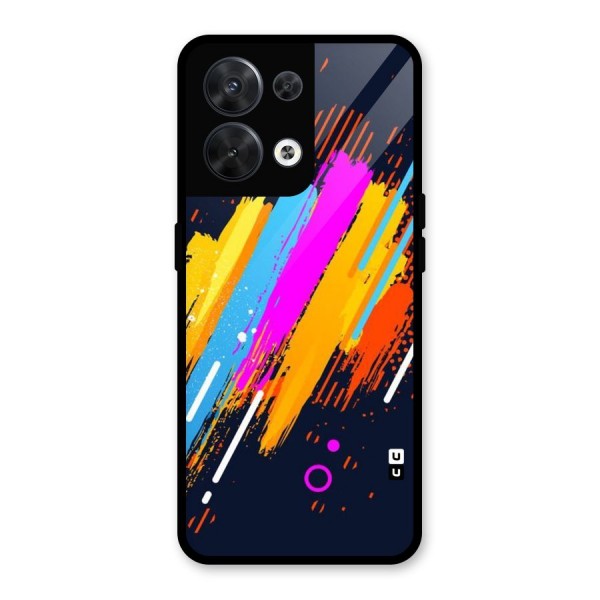 Abstract Shades Glass Back Case for Oppo Reno8 5G