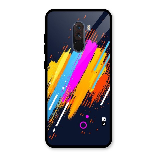 Abstract Shades Glass Back Case for Poco F1