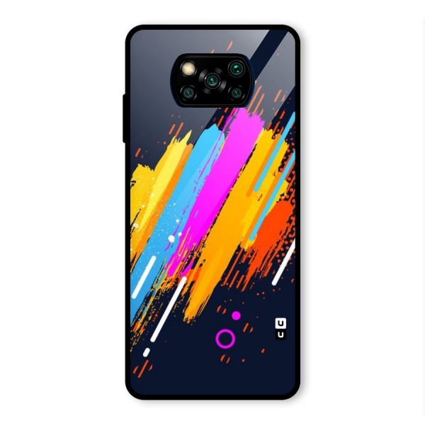 Abstract Shades Glass Back Case for Poco X3 Pro