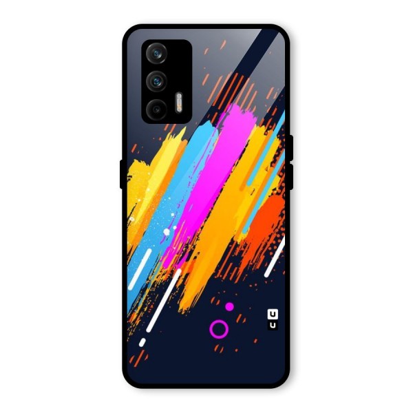 Abstract Shades Glass Back Case for Realme X7 Max