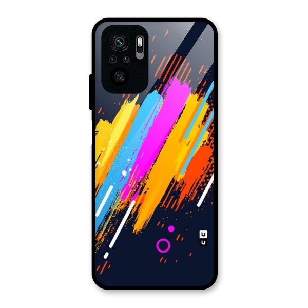 Abstract Shades Glass Back Case for Redmi Note 10