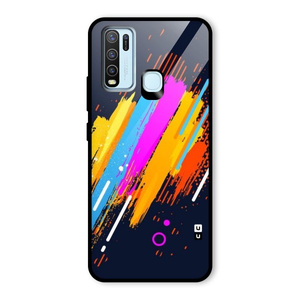 Abstract Shades Glass Back Case for Vivo Y30