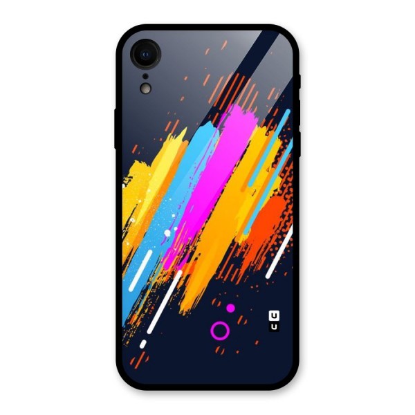 Abstract Shades Glass Back Case for XR