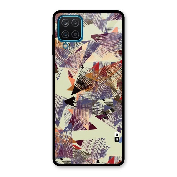 Abstract Sketch Glass Back Case for Galaxy A12