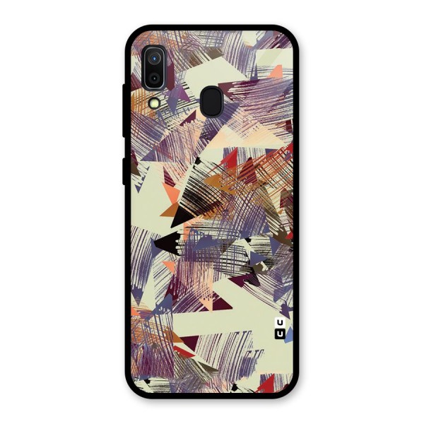 Abstract Sketch Glass Back Case for Galaxy A30