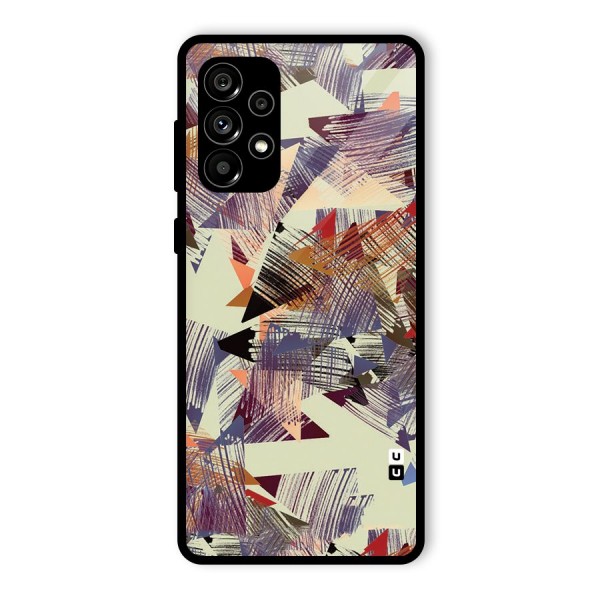 Abstract Sketch Glass Back Case for Galaxy A73 5G