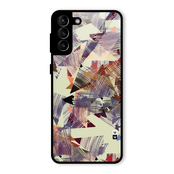 Abstract Sketch Glass Back Case for Galaxy S21 Plus