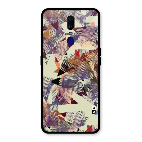 Abstract Sketch Glass Back Case for Oppo F11