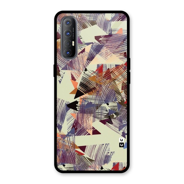 Abstract Sketch Glass Back Case for Oppo Reno3 Pro