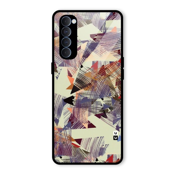 Abstract Sketch Glass Back Case for Oppo Reno4 Pro