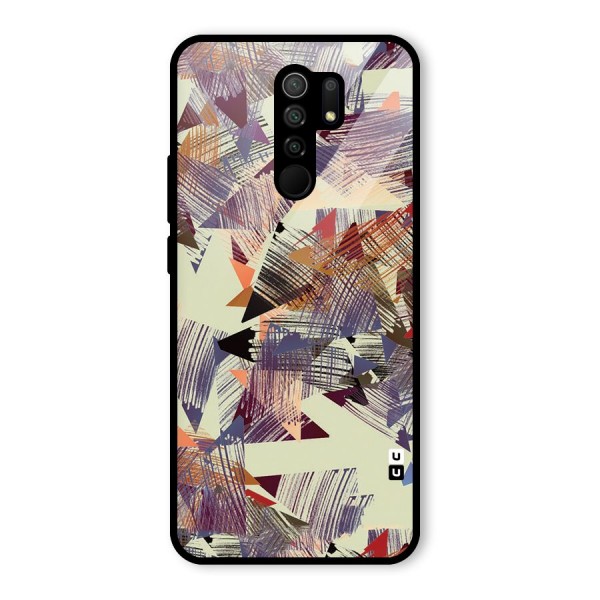 Abstract Sketch Glass Back Case for Redmi 9 Prime