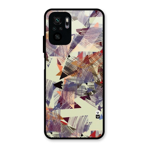 Abstract Sketch Glass Back Case for Redmi Note 10