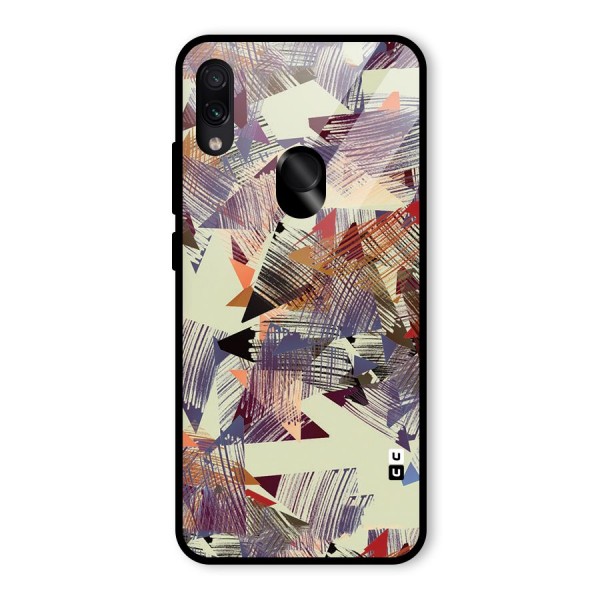 Abstract Sketch Glass Back Case for Redmi Note 7