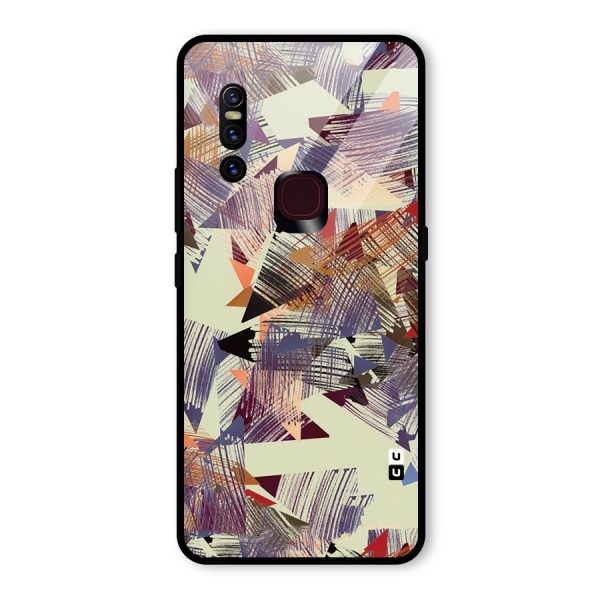 Abstract Sketch Glass Back Case for Vivo V15