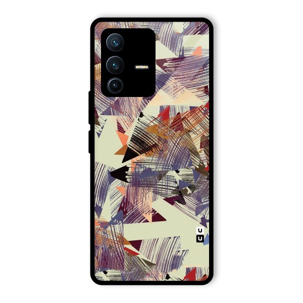 Abstract Sketch Glass Back Case for Vivo V23 Pro