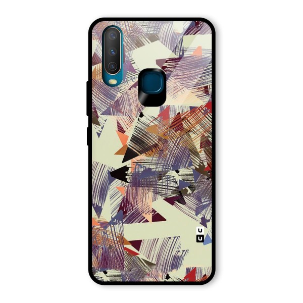 Abstract Sketch Glass Back Case for Vivo Y12