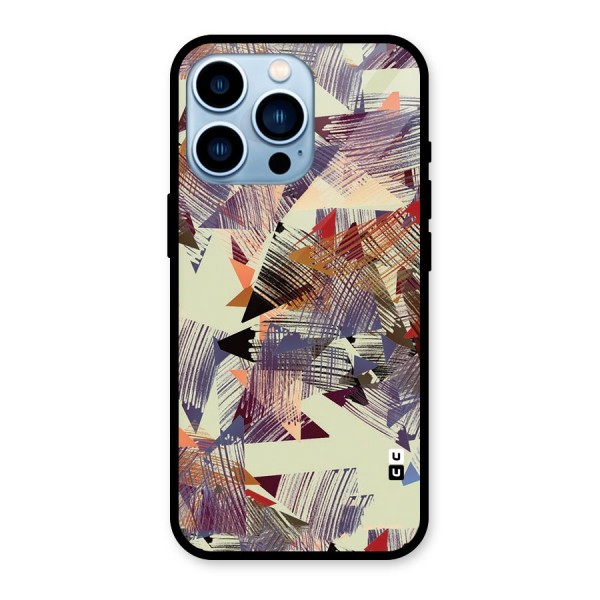 Abstract Sketch Glass Back Case for iPhone 13 Pro