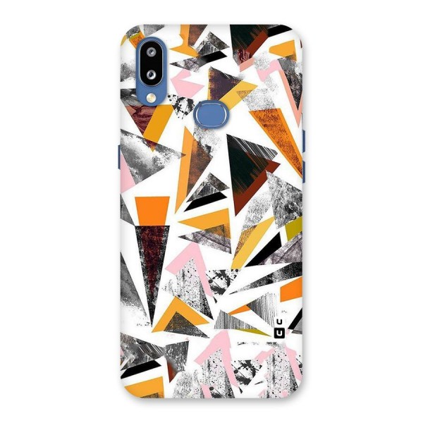 Abstract Sketchy Triangles Back Case for Galaxy M01s