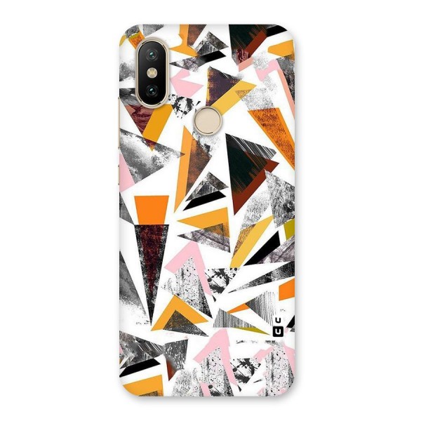 Abstract Sketchy Triangles Back Case for Mi A2