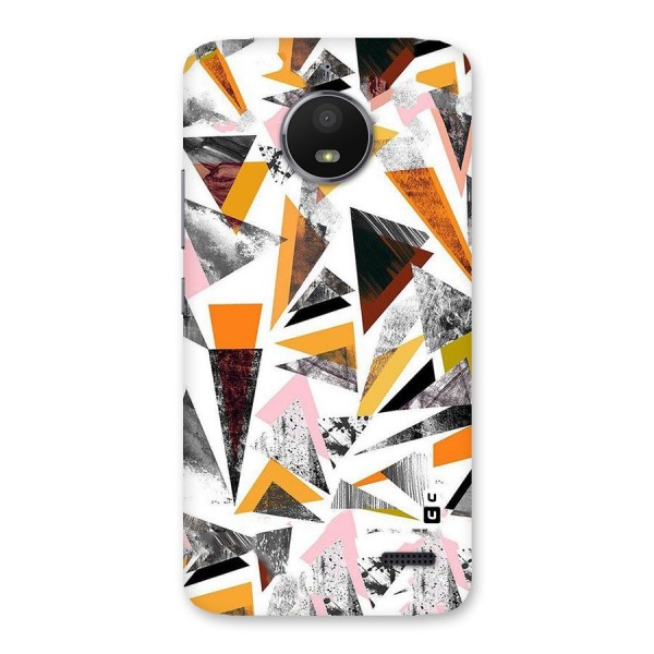 Abstract Sketchy Triangles Back Case for Moto E4