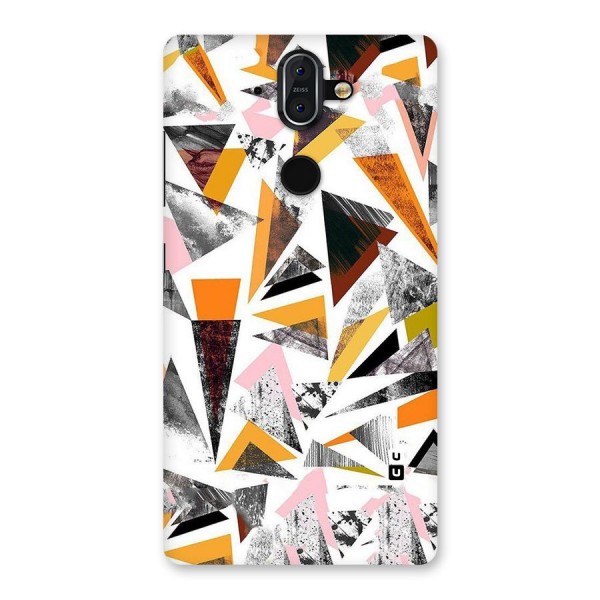 Abstract Sketchy Triangles Back Case for Nokia 8 Sirocco